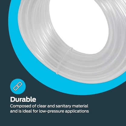 Eastman 3/8 Inch ID (1/2 Inch OD) PVC Clear Vinyl Tubing, 20 Foot Length, 98566 - size: 3/8 in. ID x 1/2 in. OD, style: 20 Ft.