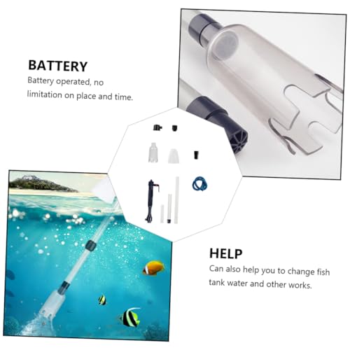 Toddmomy Automatic Aquarium Water Changer and Gravel Vacuum Cleaner Electric Fish Tank Water Cleaner Sand Siphon Tool for Home Aquarium Maintenance