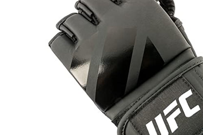UFC Tonal MMA Gloves (Black, Small) Grappling Fighting Fingerless Training Gloves