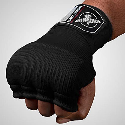 Hayabusa Quick Gel Hand Wrap Boxing Gloves | Slip-On Design, Padded Knuckle Protection, Hook and Loop Closure, Muay Thai Kickboxing, Men and Women, Sparring