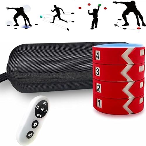 Reaction Training Light Pod,Agile Fitness Light,4 Modes and 4 Light Color with Remote Control with Reaction-Enhancing Speed and Agility (4lights) - size: 4lights