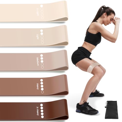 Resistance Bands for Working Out, 5 Levels Elastic Exercise Bands - color: Brown