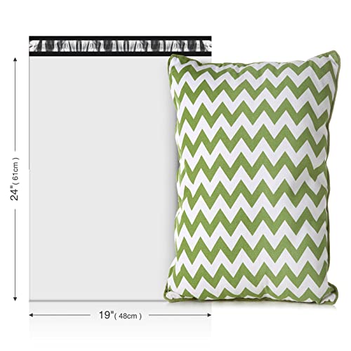 Metronic Poly Mailers 19x24 Inch 100 Pcs | Large Shipping Bags for Clothing, Small Business | Strong Thick Mailing Bags with Self Adhesive | Waterproof and Tear-Proof Large Package Bags in White - color: White, size: 19x24 100PC