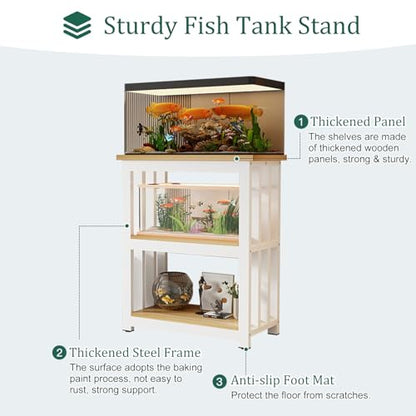 5 10 20 30 40 Gallon Fish Tank Table, Fish Tank Display Stand for Home Office Aquarium, Aquarium Cabinet for Multiple Tanks, Reptile Stand,E,120x50cm(47 1/4