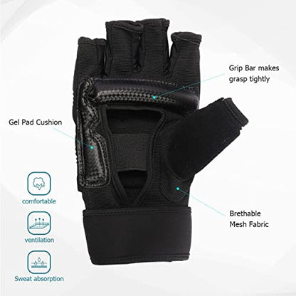 Punch Bag Training Gloves, LangRay MMA Grappling Gloves for Sparring Martial Arts Boxing Training for Adults and Kids - size: X-Small, style: Taekwondo Black