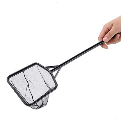 Aquarium Fish Net, Lightweight Nylon Aquarium Shrimp Net Fish Fishing Net Fish Net Mesh Fish Catching Mesh Tool with Plastic Handle