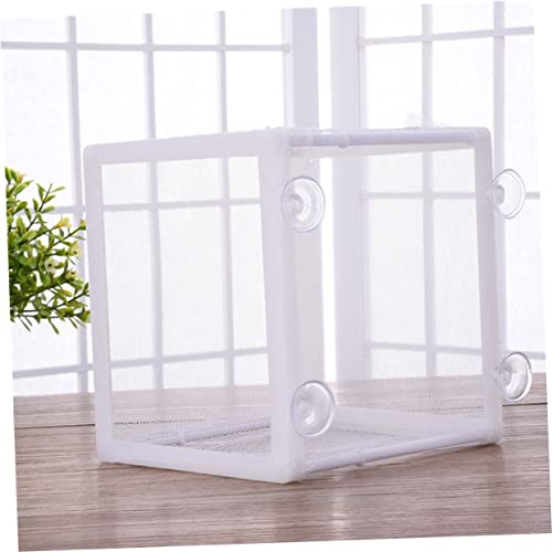 FOMIYES 3pcs Fish Net for Fish Tank Aquarium Breeding Box Net Box with Plastic Frame Suction Cups