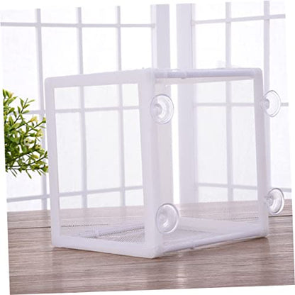 FOMIYES 3pcs Fish Net for Fish Tank Aquarium Breeding Box Net Box with Plastic Frame Suction Cups