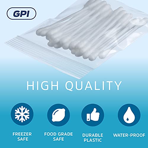 2" x 3" Small Reclosable Zip Bag - Heavy-duty 4 Mil, Bulk Case of 100 - Clear, Resealable Zip Top Lock for Storage & Packaging Food, Nuts, Bolts & Screws. - size: 2" x 3"