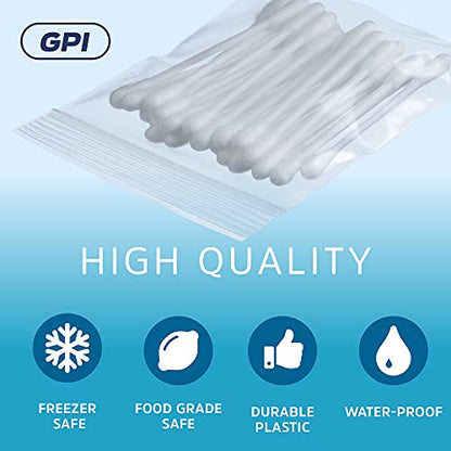 3" x 4" Small Reclosable Zip Bag - Heavy-duty 4 Mil, Bulk Case of 100 - Clear, Resealable Zip Top Lock for Storage & Packaging Food, Nuts, Bolts & Screws. - size: 3" x 4"