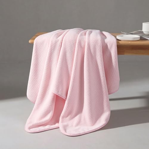 REDKISS 6 Piece Pink Towel Set, 2 XL Bath, 2 Hand Towels, 4 Washcloths - color: Light Pink