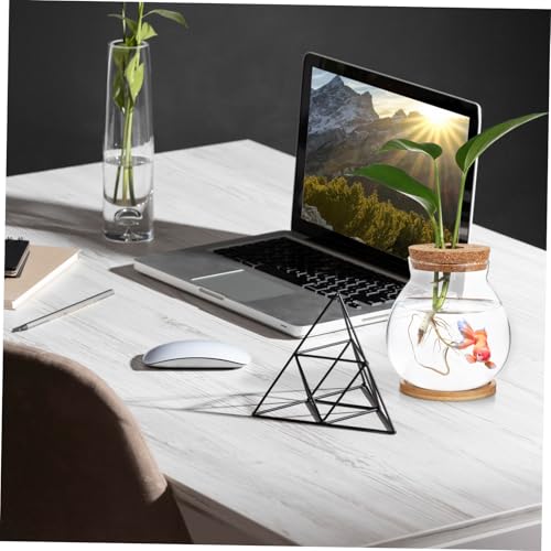 Desktop Glass Fish Bowl with Cushion Hydroponic Terrarium for Betta Fish and Plants Aquarium with Mat for Decor