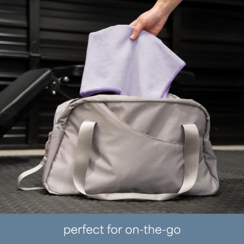 S&T INC. Microfiber Gym Towels, 3 Pack, 16" x 27", Purple | Absorbent and Lightweight, Quick-Dry, Compact for Gym Bag, Yoga and Travel, Machine Washable - color: Purple