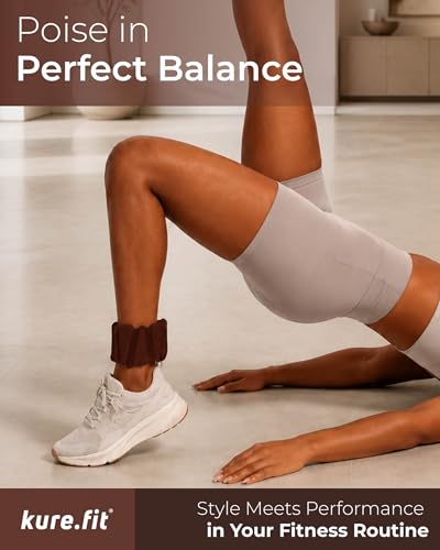 Pilates Wrist & Ankle Weights | Adjustable Weighted Bangles | 1LB/2LB Each - color: Cocoa, size: 1 LB