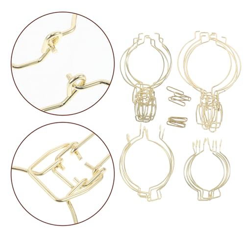 BESPORTBLE 8pcs Stainless Steel Mason Jar Lid Clips Airtight Glass Canister Wire Clamps for Wide Mouth Jars Kitchen Storage and Food Preservation