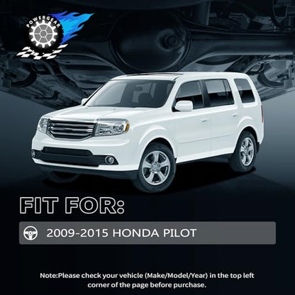 POWERGEAR Control Arm Suspension Kit Stabilizer Bars Tie Rods Dust Covers Replacement for Honda Pilot 2009-2015