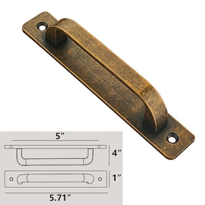 12 Pack 5 Inch 128 mm FlatCopper Cabinet Handles Aluminum Cabinet Pulls Drawer Pulls - color: FlatCopper, size: 5 Inch