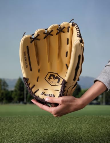 Franklin Sports Field Master Baseball Glove - color: Camel, style: 14" - Basket Web