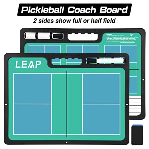 Coach Board Premium Tactical Clipboard Two Sides with Full & Half Court Dry Erase Marker Board for Basketball, Baseball, Soccer, Football, Hockey - color: Badminton / Pickelball