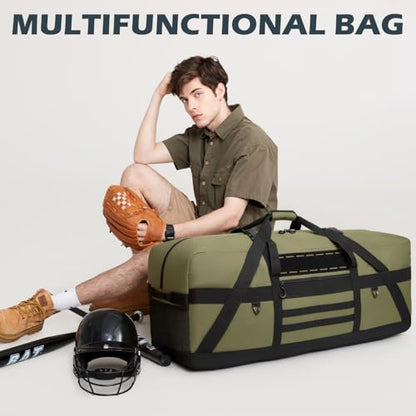 45" Extra Large Duffle Bag, Heavy Duty Duffle Bag with Multiple Pockets - color: Green