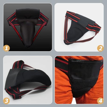 Toddmomy Professional Breathable Groin Protector Wear-Resistant Training Crotch Guard Portable Crotch Protector for Taekwondo Boxing MMA