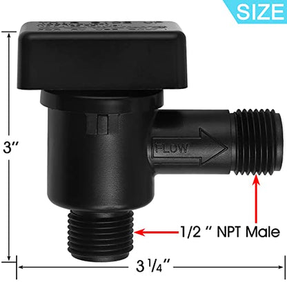 RV Vacuum Breaker Check Valve,Camper RV Black Tank Flush Check Valve,Replace Leak Vacuum Breaker on Black Tank System Loud Noise & Wet Floor,Camper Backflow Preventer Improve Freshwater 571-VAC-CHK-A