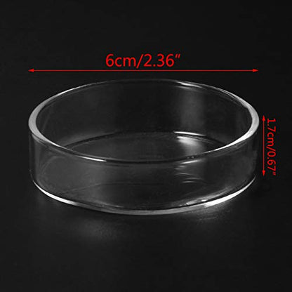 Ornamental Fish Feeding Bowl Clear Snacks Candy Nut Storage Dish for Watching Eating Snack Storage Dish