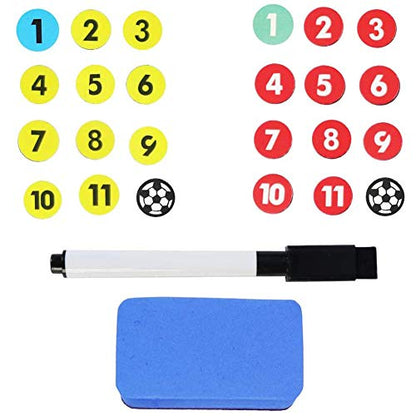 Soccer Coaching Board, Magnetic Soccer Clipboard for Coaches, Portable Strategy Football Coaches Board with Dry Erase, Marker Pen and Zipper Bag