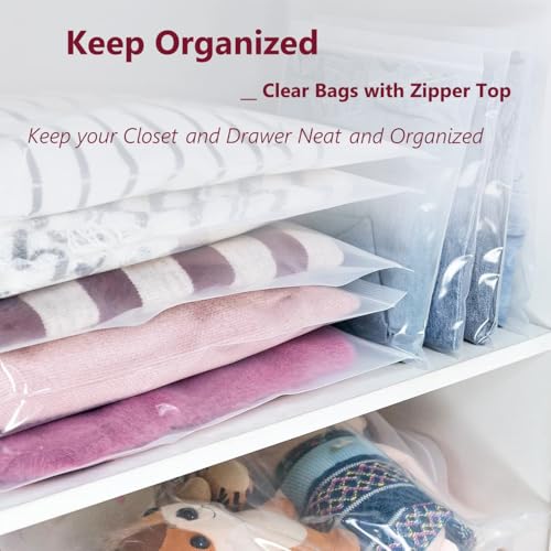Extra Large Plastic Bags With Zipper Top, 24x32in,3-Mil Thick,5 Pack,Storage Bags for Clothes,Travel, Moving, Reusable,Heavy-Duty,BPA-Free, Clear Plastic - size: 24x32in