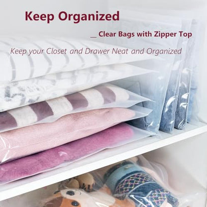 Extra Large Plastic Bags With Zipper Top, 24x32in,3-Mil Thick,5 Pack,Storage Bags for Clothes,Travel, Moving, Reusable,Heavy-Duty,BPA-Free, Clear Plastic - size: 24x32in