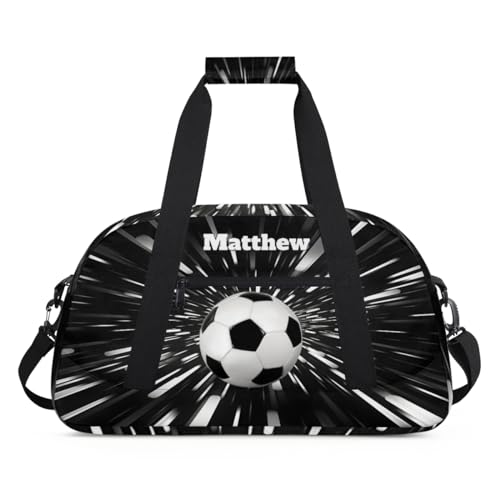 Custom Boys Sports Soccer Training Bag Abstract Black Background - color: Color 17