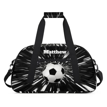 Custom Boys Sports Soccer Training Bag Abstract Black Background - color: Color 17