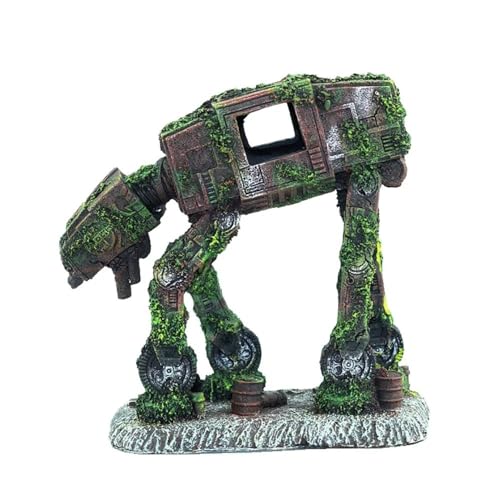 at-at Walker Aquarium Decorations Cool Fish Tank Decorations ATAT Walker Aquarium Decor Aquarium Castle Decor Betta Fish Hide Cave Ornament war Aquarium Decor