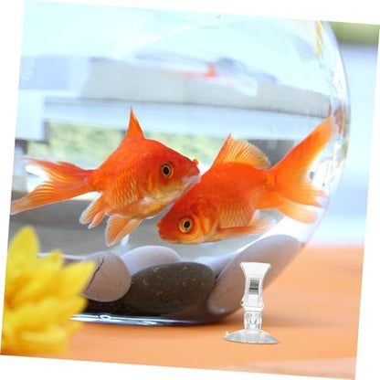 Garneck Aquarium Fodder Clamps 5pcs Easy Install/uninstall Fish Tank Feeder Clips Suction Cups