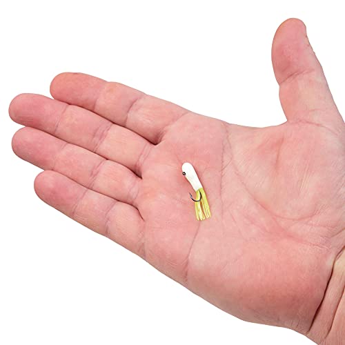 Berkley PowerBait Pre-Rigged Atomic Tubes Fishing Soft Bait - color: White Chartreuse, size: 1/64 oz