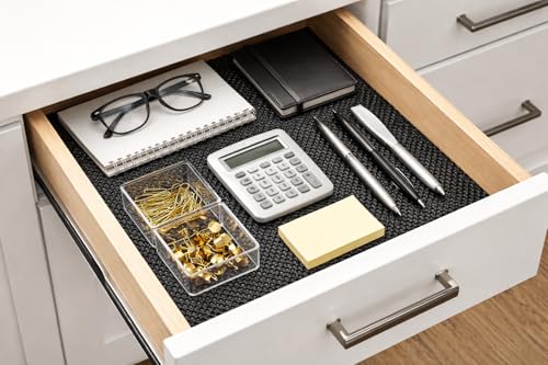 Non-Adhesive Shelf & Drawer Liner 12" x 36" Black – Non Slip Grip Liner, Cut to Fit Cabinet Drawer Mat for Kitchen Shelves, Desks & Storage – Dependable Industries Inc. Essentials