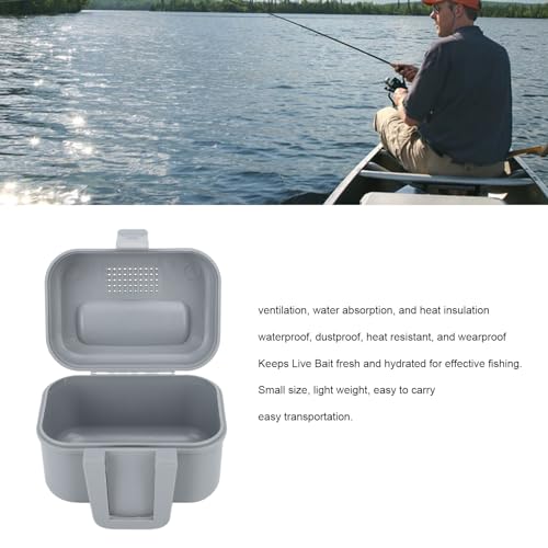 Asixxsix Live Bait Cooler Box, Fishing Bait Station Worm Bait Holder, Waterproof, Dustproof, Heat Resistant, and Wearproof Fishing Lure Box for Shrimps, Fishing Lure Worm Maggot - size: Small, style: S