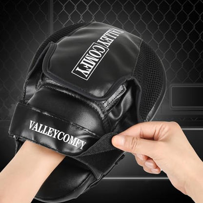 Valleycomfy Boxing Pads Punching Mitts for Training,Muay Thai,Martial Arts - color: White
