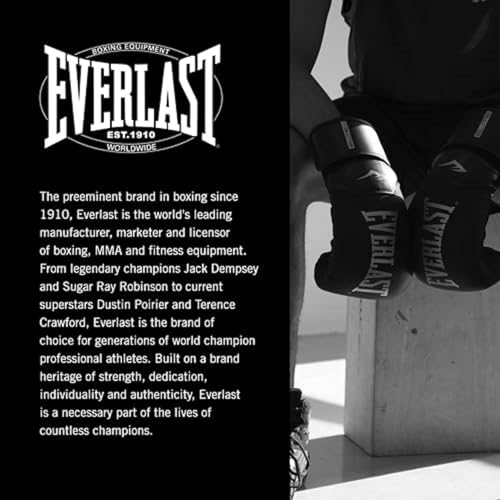 Everlast Elite 2 Boxing Gloves | Women, Men, Heavy Bag | Black/Gold | 16oz