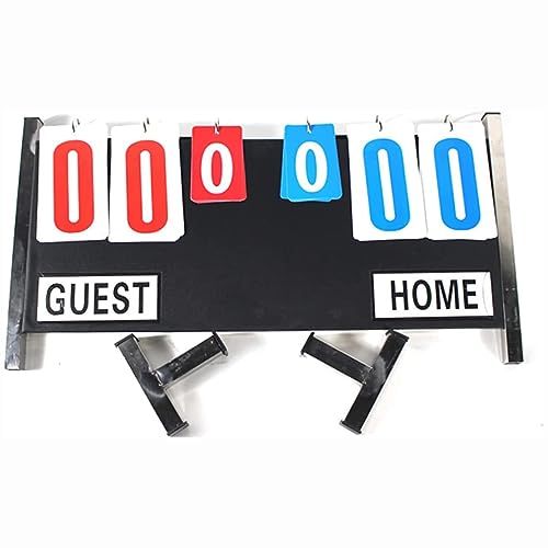 Portable Scoreboard Fins, 4 Digits Game Scoreboard, Multifunctional Vertical Score Flip Scoreboard, Up to 99, for Match Volleyball/Basketball/Soccer/Table Tennis/Badminton