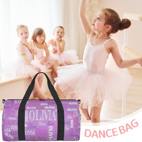 Personalized Sport Dance Bag Custom Orchid Purple Color Duffle Gym Bag - color: Lavender