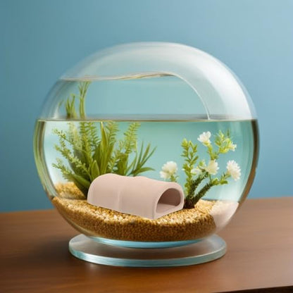 Kisangel 2pcs Aquarium Pleco Cave Decorations, D-Shaped Fish Spawning Shelter, Ceramic Cichlid Breeding Cave, Hideout Tube for Shrimp, Betta, Catfish