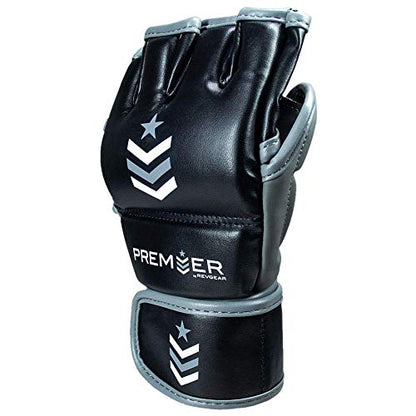 Revgear Premier MMA Grappling Gloves, MMA, Kickboxing, Martial Arts, Boxing - color: Gray/Black, size: Medium