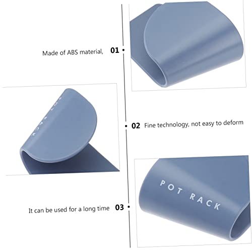 Ciieeo 5 Pair Abs Frosted Kitchen Lid Holder with Strong Adhesive Multifunctional Pot Lid Storage Rack and Stand for Pots Pans and Trays Seamless Stickers Lightweight Blue Organizer
