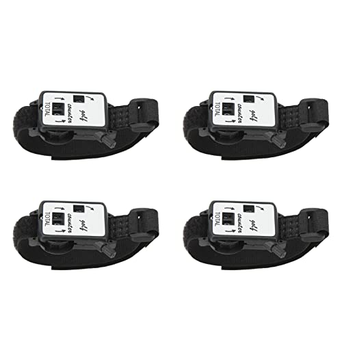 Swing Stroke Counter 4 Pack | Manual Score Keeper Watch for Players | Portable Wrist Monitor with Putting & Stroke Count | Lightweight Plastic Design