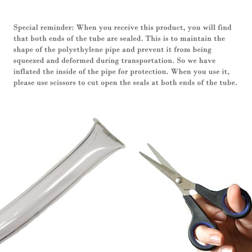 Clear Vinyl Tubing 1 1/2 Inch ID, Flexible PVC Hose, Lightweight Plastic Tubing, by 1.5 Inch ID, 5-Feet Length - size: ID 1.5 INCH, style: 5 Feet