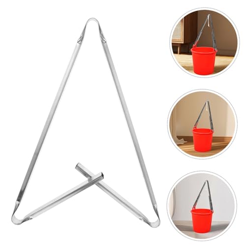 Happyyami Heavy Duty Stainless Steel Bucket Holder Clip Versatile Mower Bucket and Horse Supply Tool Easy to Install Anti-Scald Bowl Clip for Handled