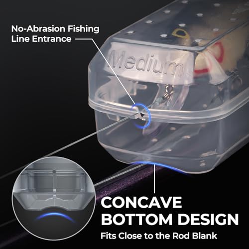 KastKing Bait Kapsule – Lure Cover with Vent Holes, Protects Hooks, Multiple Sizes (S, M, L, Jumbo,Drop Shot) - Multiple Attachments for Freshwater & Saltwater Fishing Gear. Patent Pending.