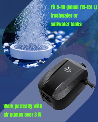 Pawfly Air Stone for Aquarium, 2" Fish Tank Bubbler, Fish Tank Air Stone, Aquarium Bubbler for Air Pump, Oxygen Bubble Diffuser for Bucket, Small Pond & Hydroponics, White