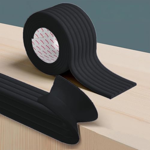 Baby Proofing Edge Corner Protector,Edges with Furniture Desk Edge Cushion& Edge Safety Bumpers,Corner Protector for Baby,Soft Rubber Foam Guard,16.4ft Black